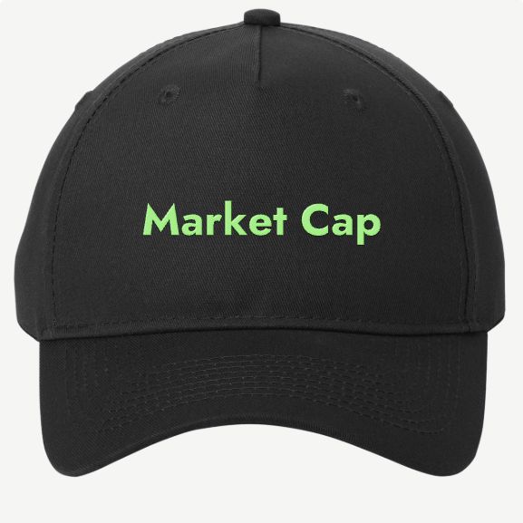 Market Cap in Black with Neon Green artwork